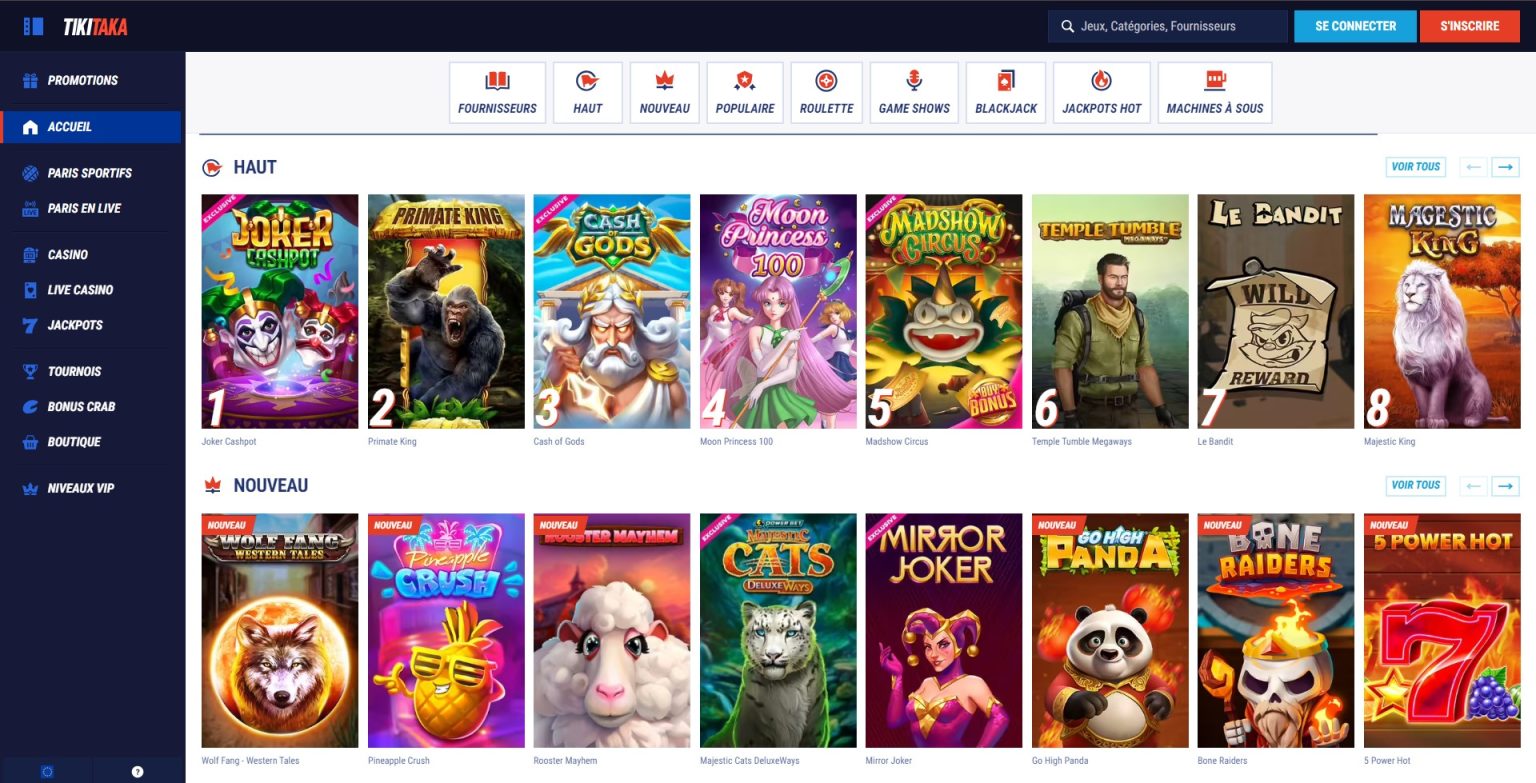 Tikitaka Casino - Toutes les informations nécessaires