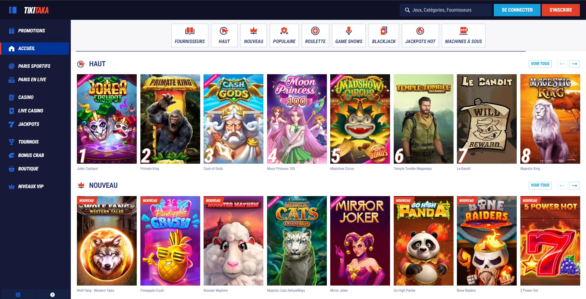 Connexion au Casino Tikitaka - Découvrez comment commencer